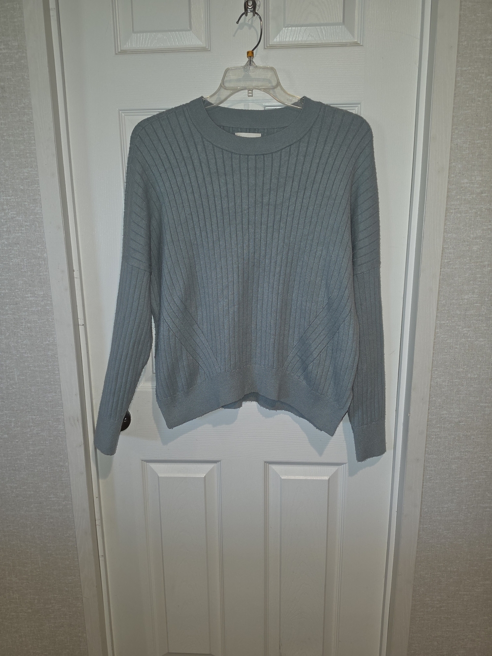 Abercrombie Ribbed Crewneck Sweater - Sage Green